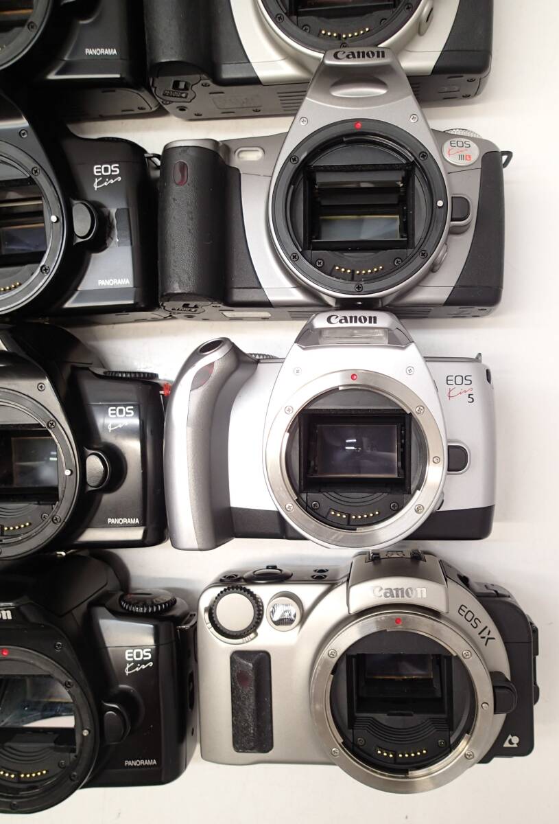 M291D Canon AF 一眼レフ フィルムカメラ 大量３６台 EOS Kiss Panorama Ⅲ L 5 10QD 100QD 620 630 650 700QD 750QD 1000QD IX等 ジャンク