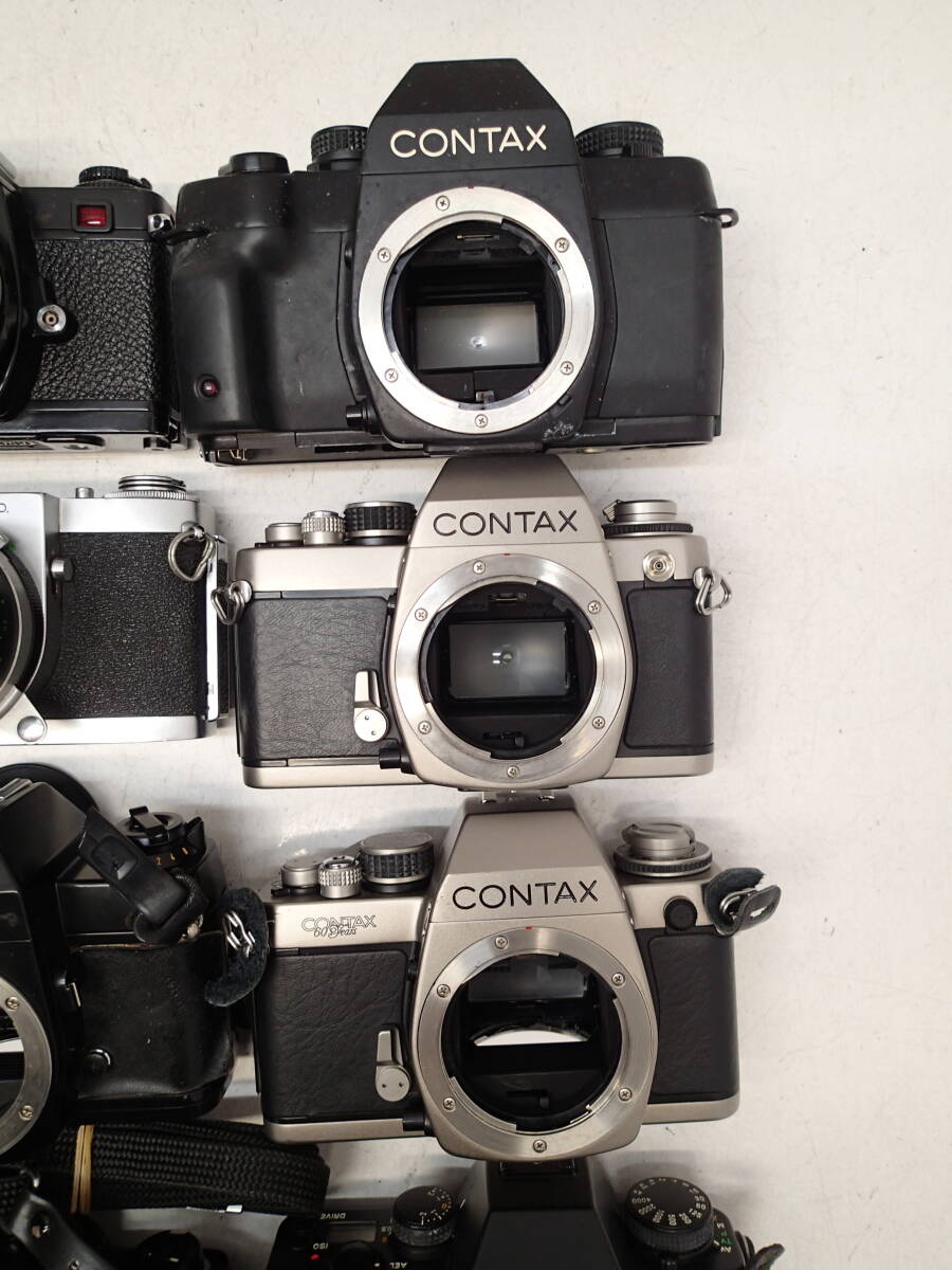 M226D 大量２５台 MF 一眼 フィルムカメラ CONTAX RTS 167MT ST S2 Aria Nikon Nikomat SE Kowaflex CHINON CEⅡ DP-5 MIRANDA 等 ジャンク