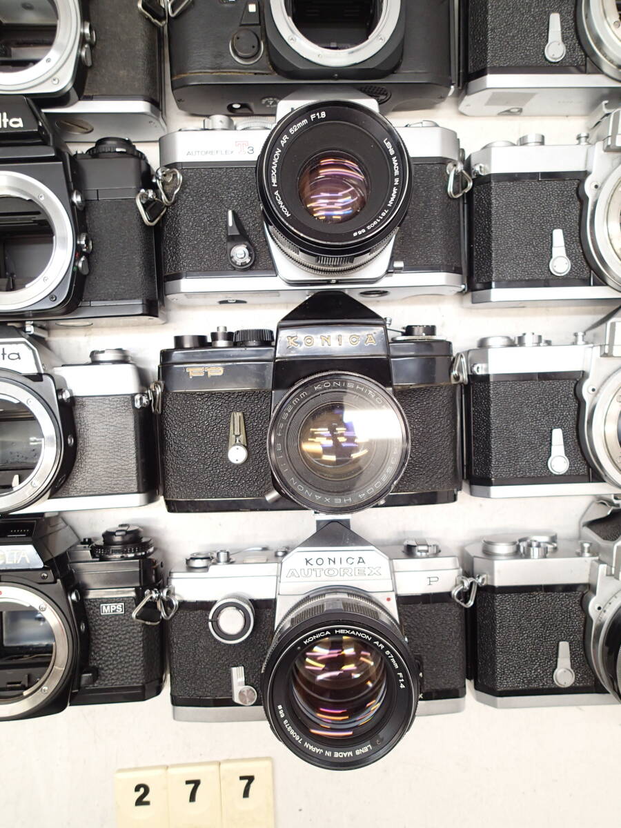 M277D MF 一眼 フィルムカメラ 大量 ２４個 MINOLTA SR-1 SR-7 SRT101 XE XG-E X-700 KONICA AUTOREX Nikon NIKKOREX Nikomat 等 ジャンク_画像6