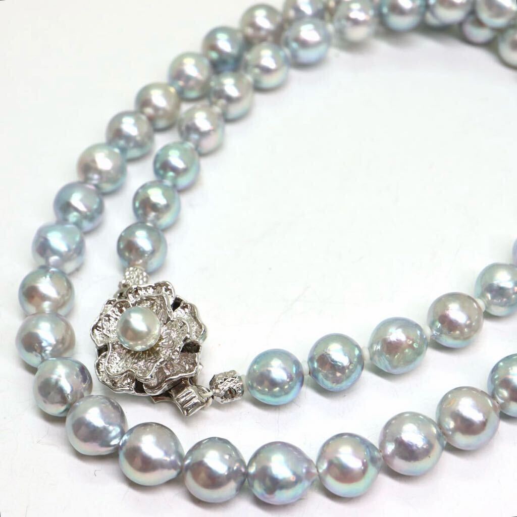 テリ良し!!《アコヤ本真珠ネックレス》A 約6.5-7.0mm珠 28.0g 約43cm pearl necklace ジュエリー jewelry CE0/CE0の画像1