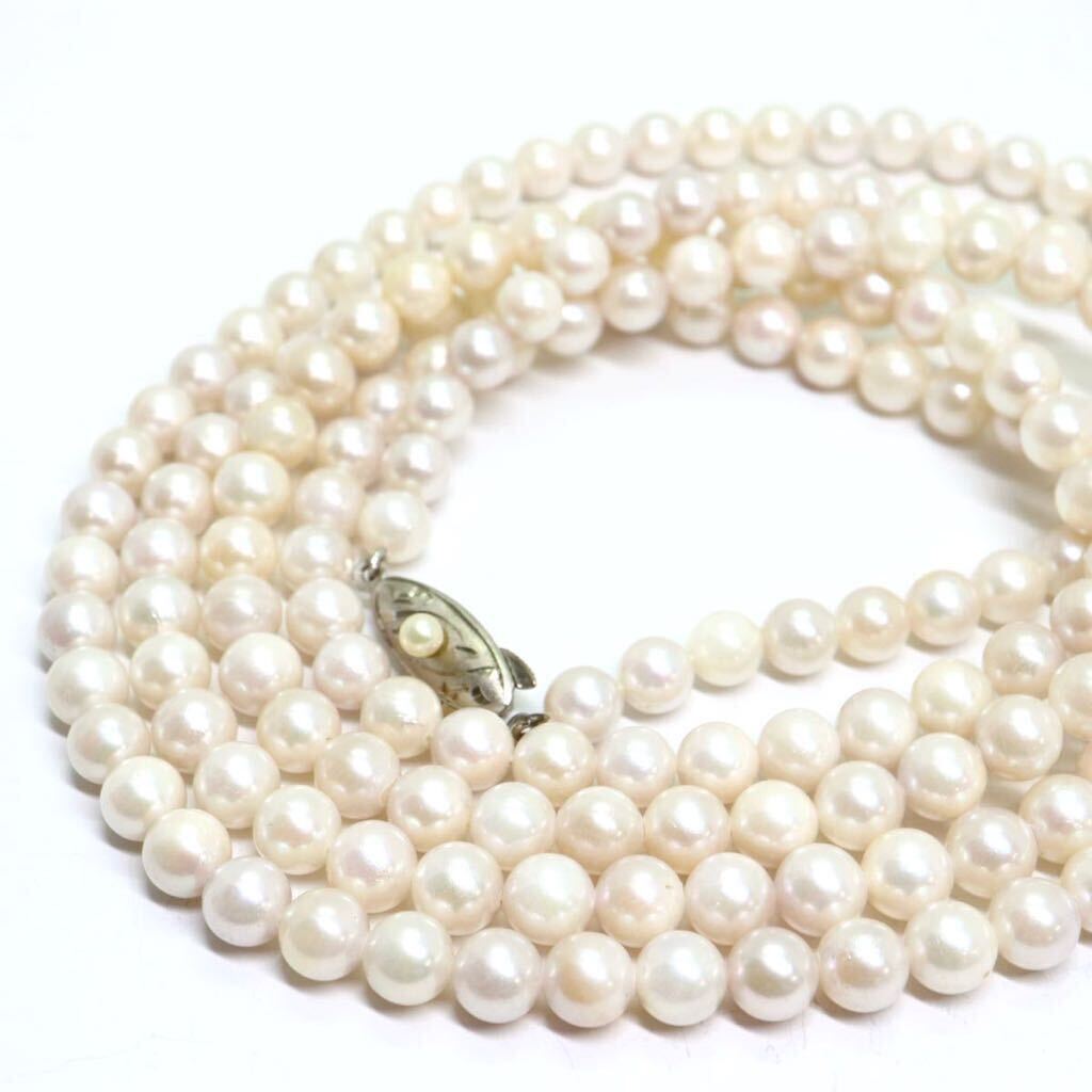 《アコヤ本真珠ロングネックレス》M 51.5g 約5.5-6.0mm珠 約105.5cm pearl necklace ジュエリー jewelry DC0/DC0_画像1