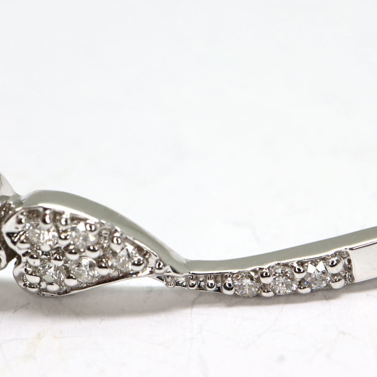 豪華!!《K18WG 天然ダイヤモンドブレスレット》A 約5.6g 約23cm diamond bracelet jewelry ジュエリー ED4/EDの画像6