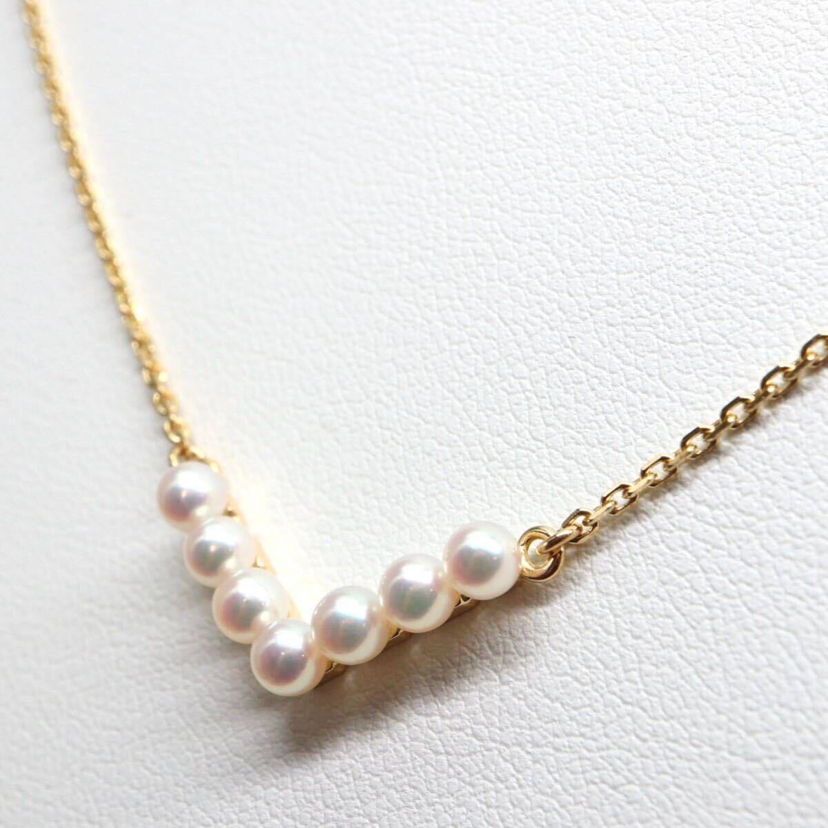 TASAKI(田崎真珠)良質!!《K18 アコヤ本真珠ベビーパールネックレス》A 約3.5mm珠 3.7g 約40.5cm pearl necklace jewelry EB7/EC0の画像2