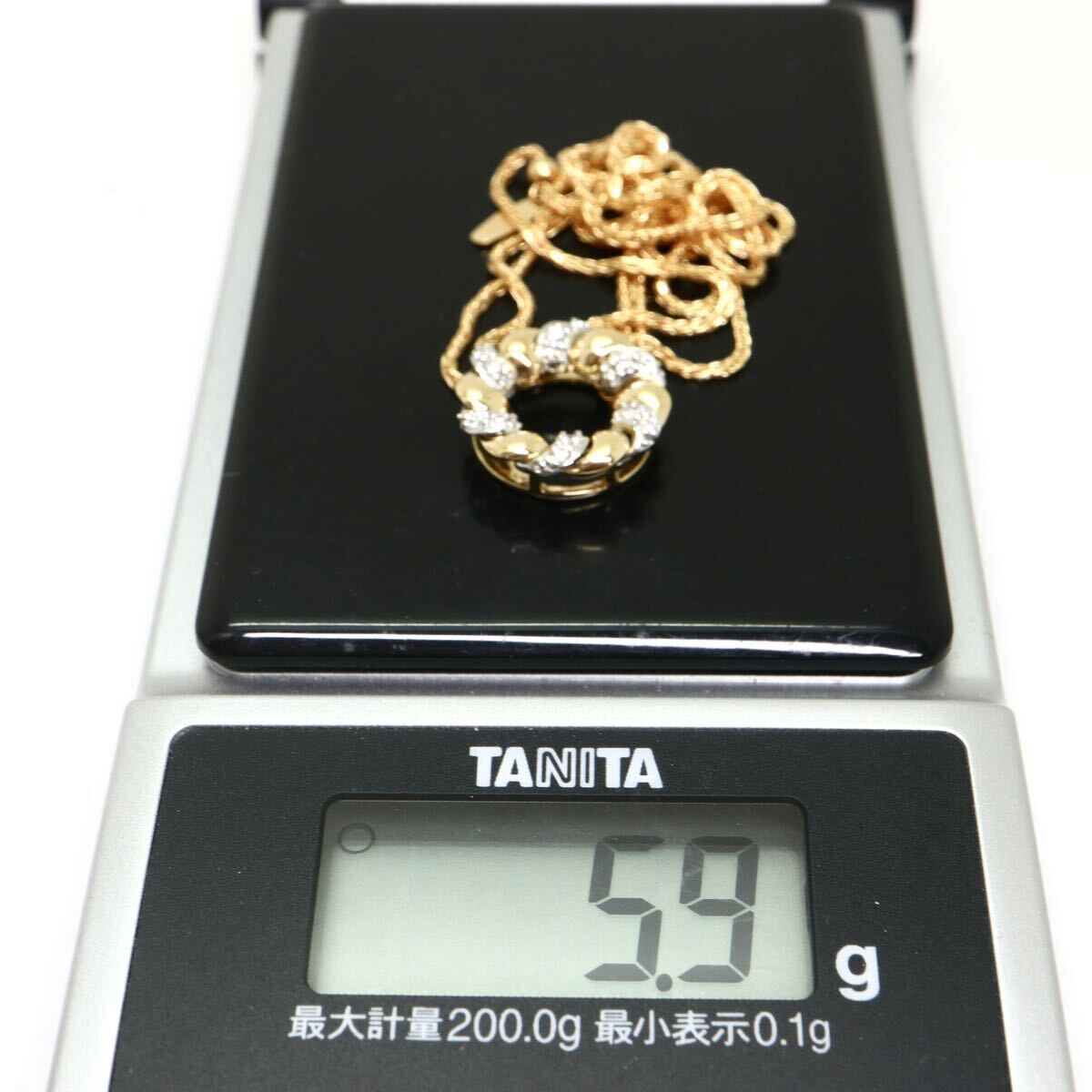 GSTV(ジーエスティーヴィー)豪華!!《K18/Pt950 天然ダイヤモンドネックレス》A 約5.9g 約49.5cm 0.13ct necklace diamond jewelry EE0/EE2の画像10