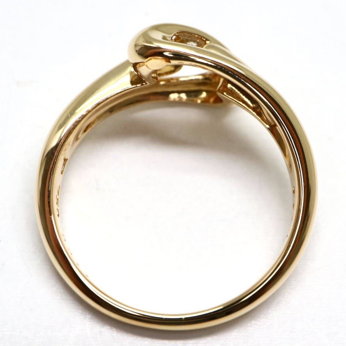 POLA jewelry(ポーラ)《K18 天然ダイヤモンドリング》A 約4.4g 11号 0.11ct diamond ジュエリー ring 指輪 EC8/E_画像5
