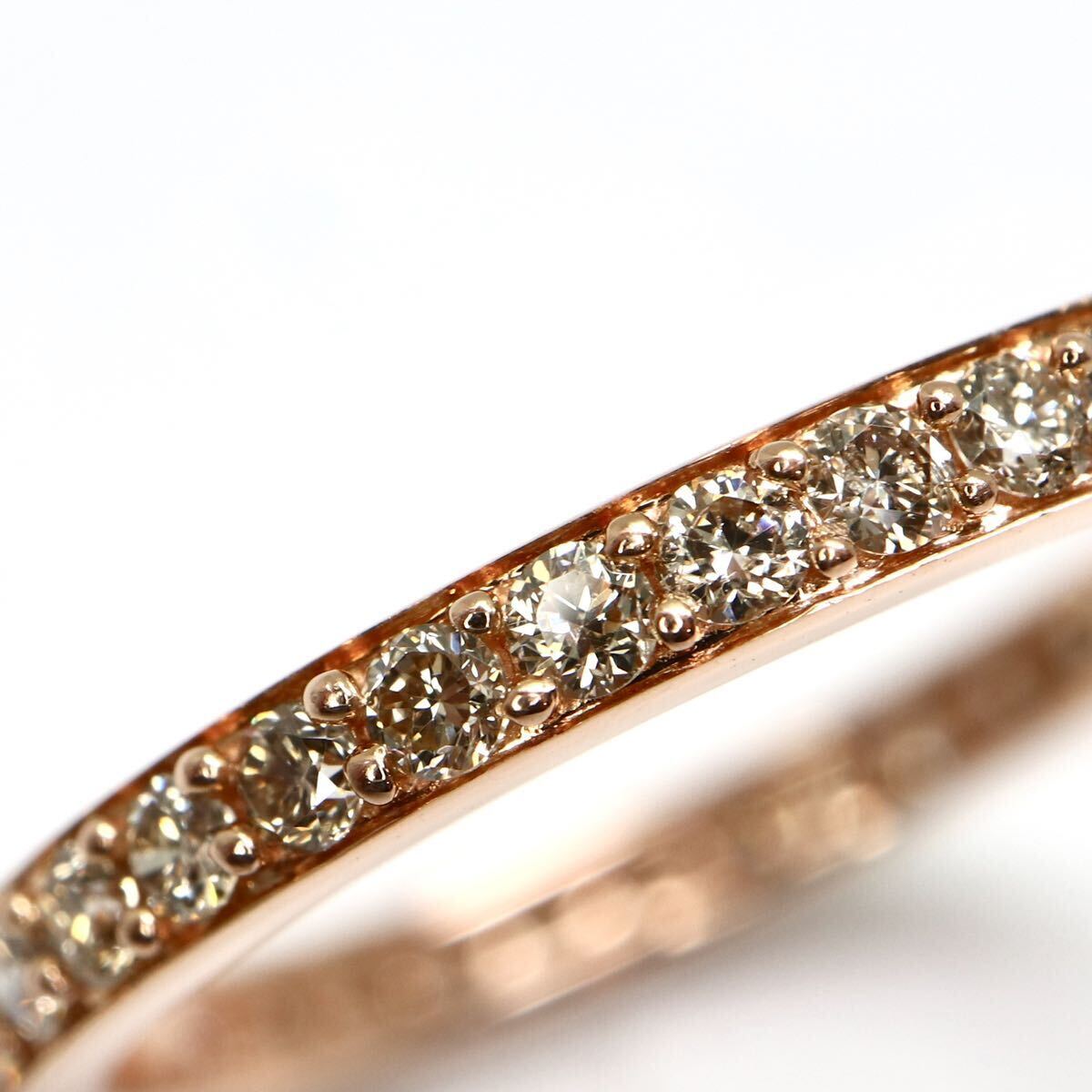 GSTV(ジーエスティーヴィー)《K18 天然ダイヤモンド フルエタニティ リング》A 約1.7g 13号 0.55ct diamond ジュエリー ring 指輪 EB3/EC1の画像5