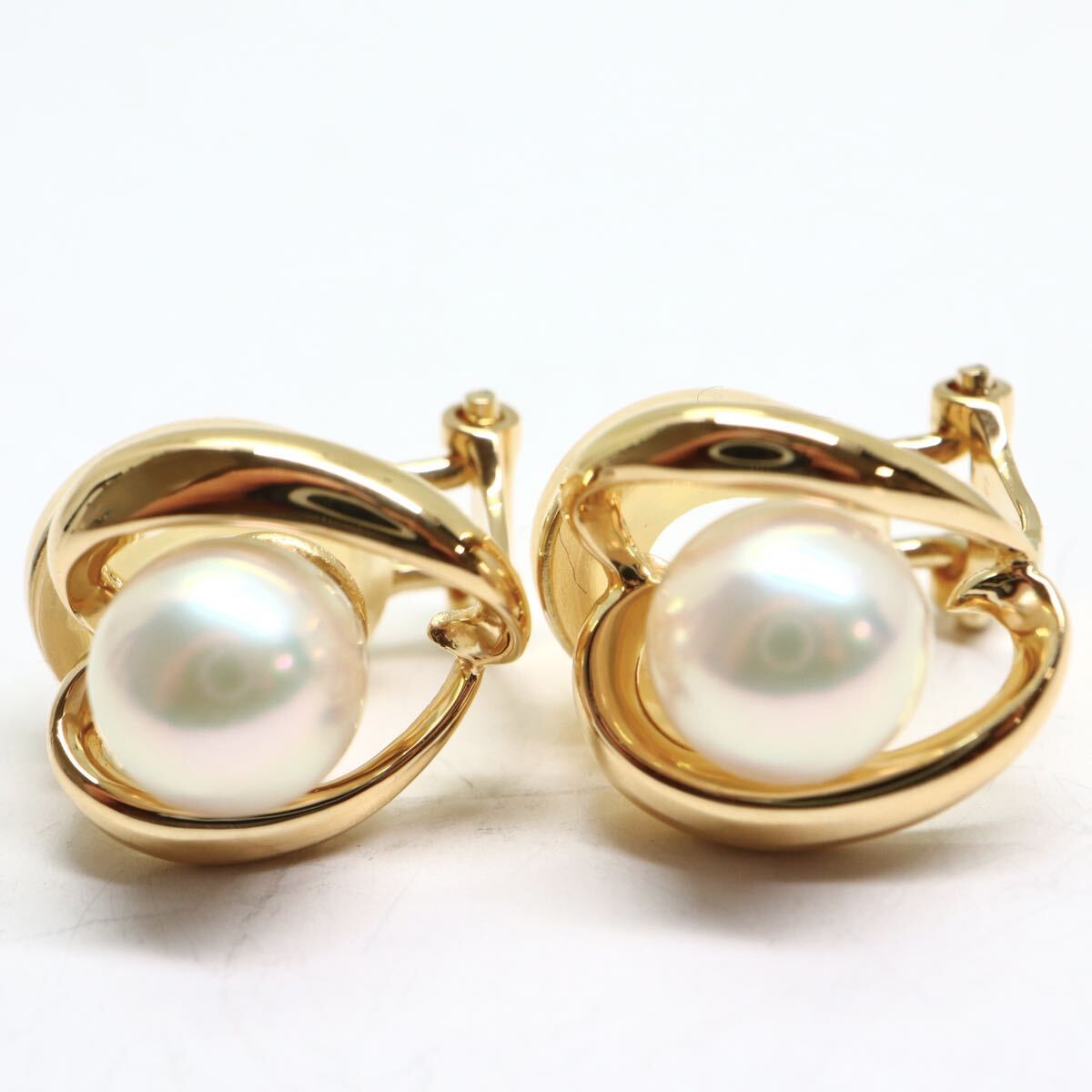POLA jewelry(ポーラジュエリー)テリ良し!!《K18 アコヤ本真珠イヤリング》A 4.6g 約6.5mm珠 pearl パール earring pierce jewelry EC0/EC0の画像2