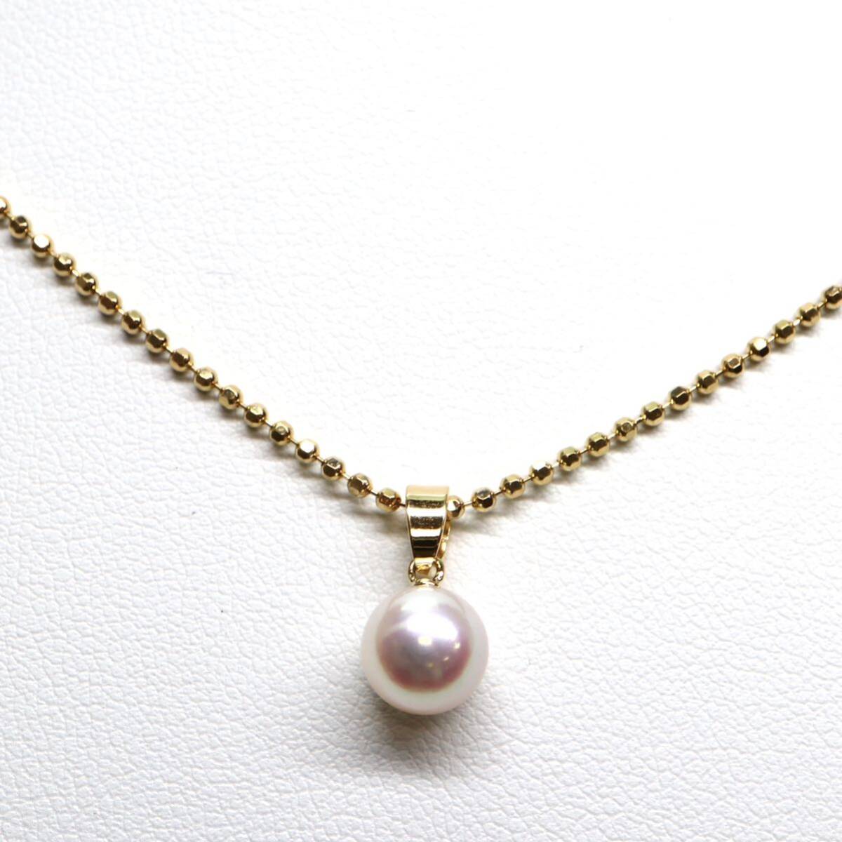 MIKIMOTO(ミキモト)《K18 アコヤ本真珠ネックレス》A 4.2g 約39.5cm pearl necklace パール jewelry EC3/EC4の画像1