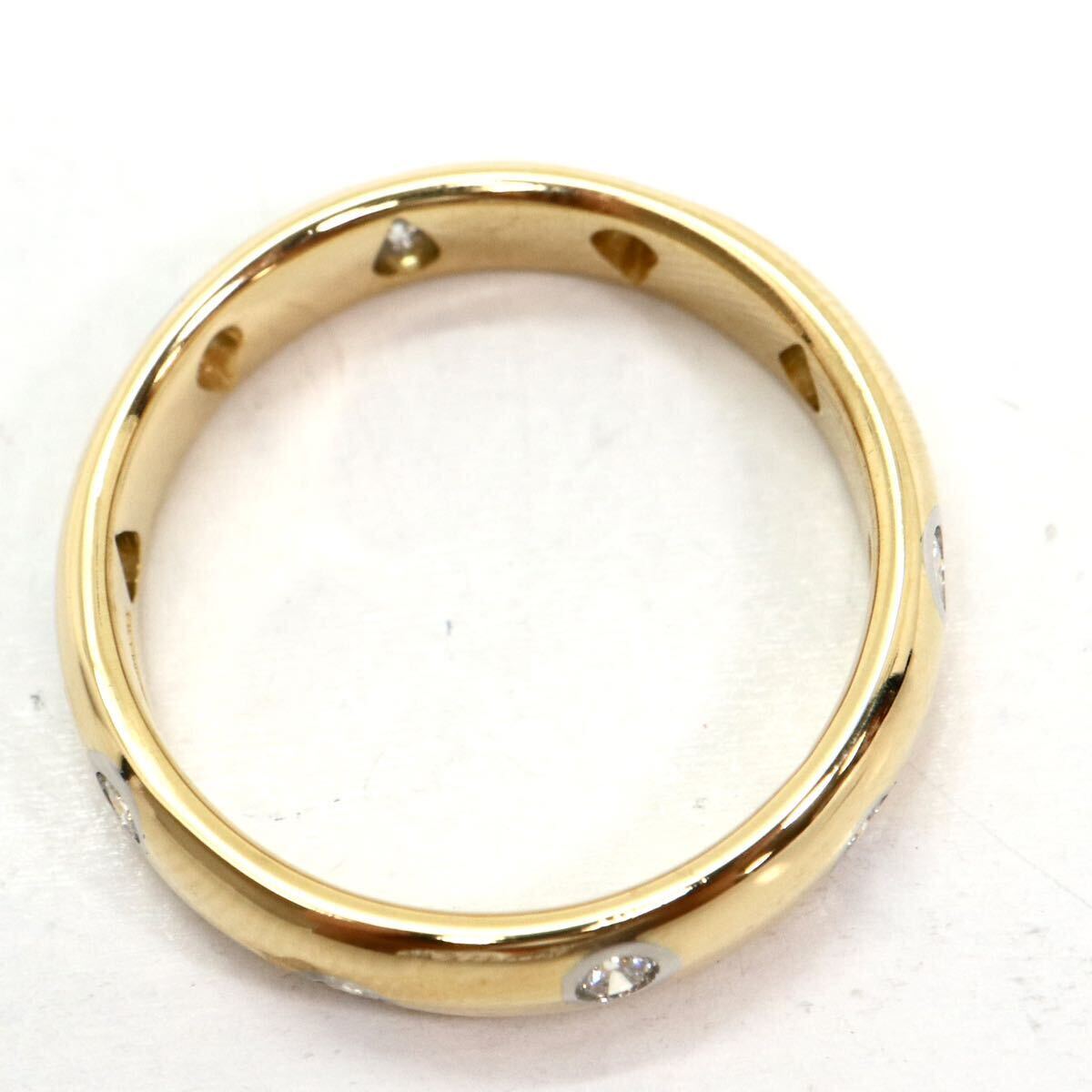 TIFFANY&Co.(ティファニー）箱付き!!《Pt950/K18(750) ドッツ リング》A 約4.7g 11号 ジュエリー ring 指輪 jewelry diamond EG0/EH5の画像7