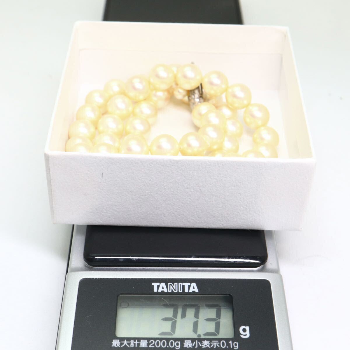《アコヤ本真珠ネックレス》A 約8.0mm珠 37.3g 約43.5cm pearl necklace ジュエリー jewelry DE0/DE0の画像8