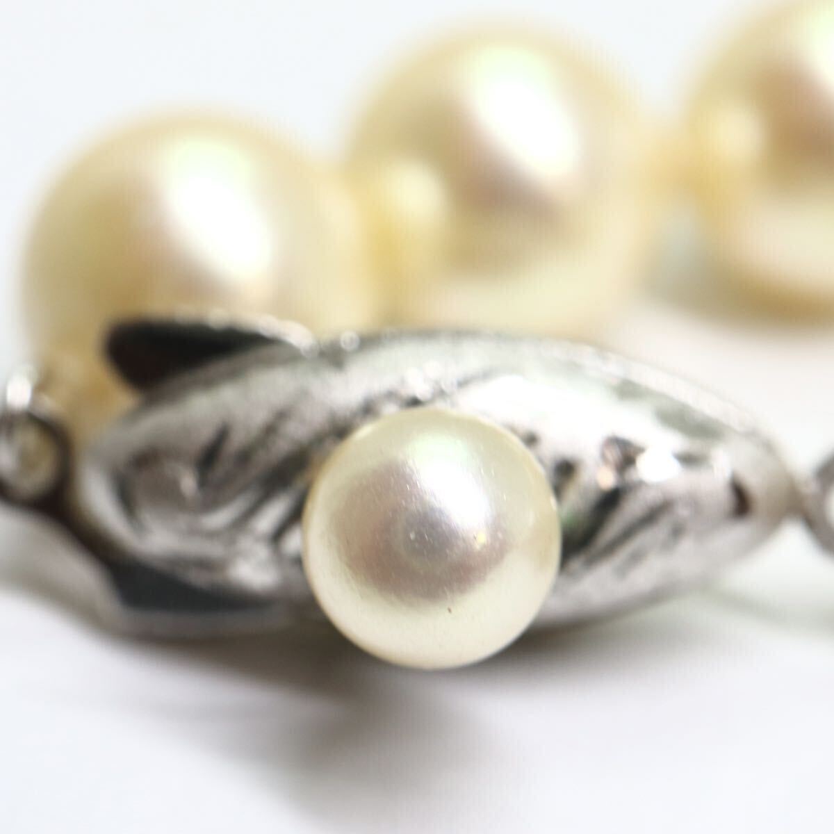 《アコヤ本真珠ネックレス》A 約8.0mm珠 37.3g 約43.5cm pearl necklace ジュエリー jewelry DE0/DE0の画像6