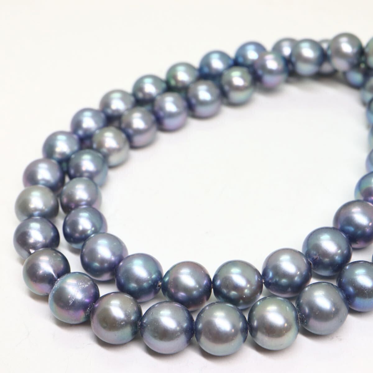 《アコヤ本真珠ネックレス》A 約7.5-8.0mm珠 36.5g 約41cm pearl necklace ジュエリー jewelry DH0/DH0の画像4