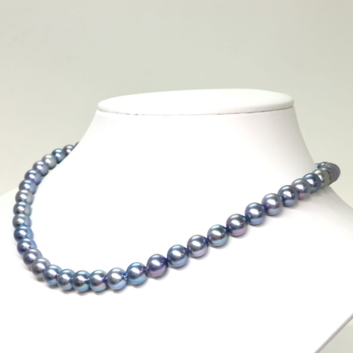 《アコヤ本真珠ネックレス》A 約7.5-8.0mm珠 36.5g 約41cm pearl necklace ジュエリー jewelry DH0/DH0の画像3