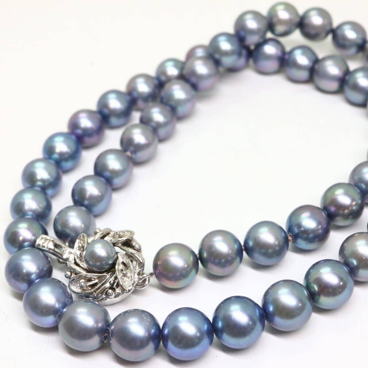 《アコヤ本真珠ネックレス》A 約7.5-8.0mm珠 36.5g 約41cm pearl necklace ジュエリー jewelry DH0/DH0の画像1
