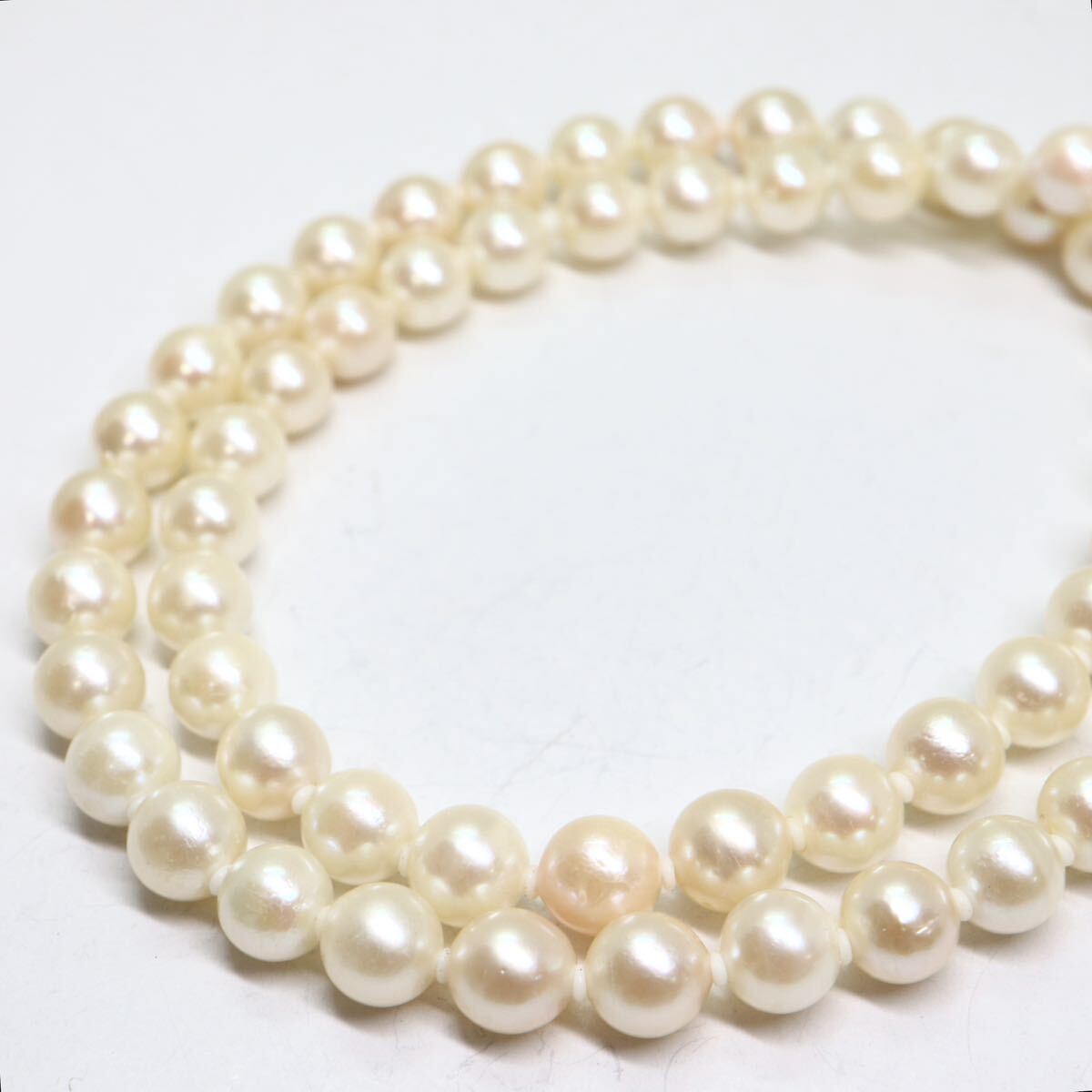 《アコヤ本真珠ネックレス》A 約6.0-6.5mm珠 23.2g 約42.5cm pearl necklace ジュエリー jewelry CD7/CD7の画像4