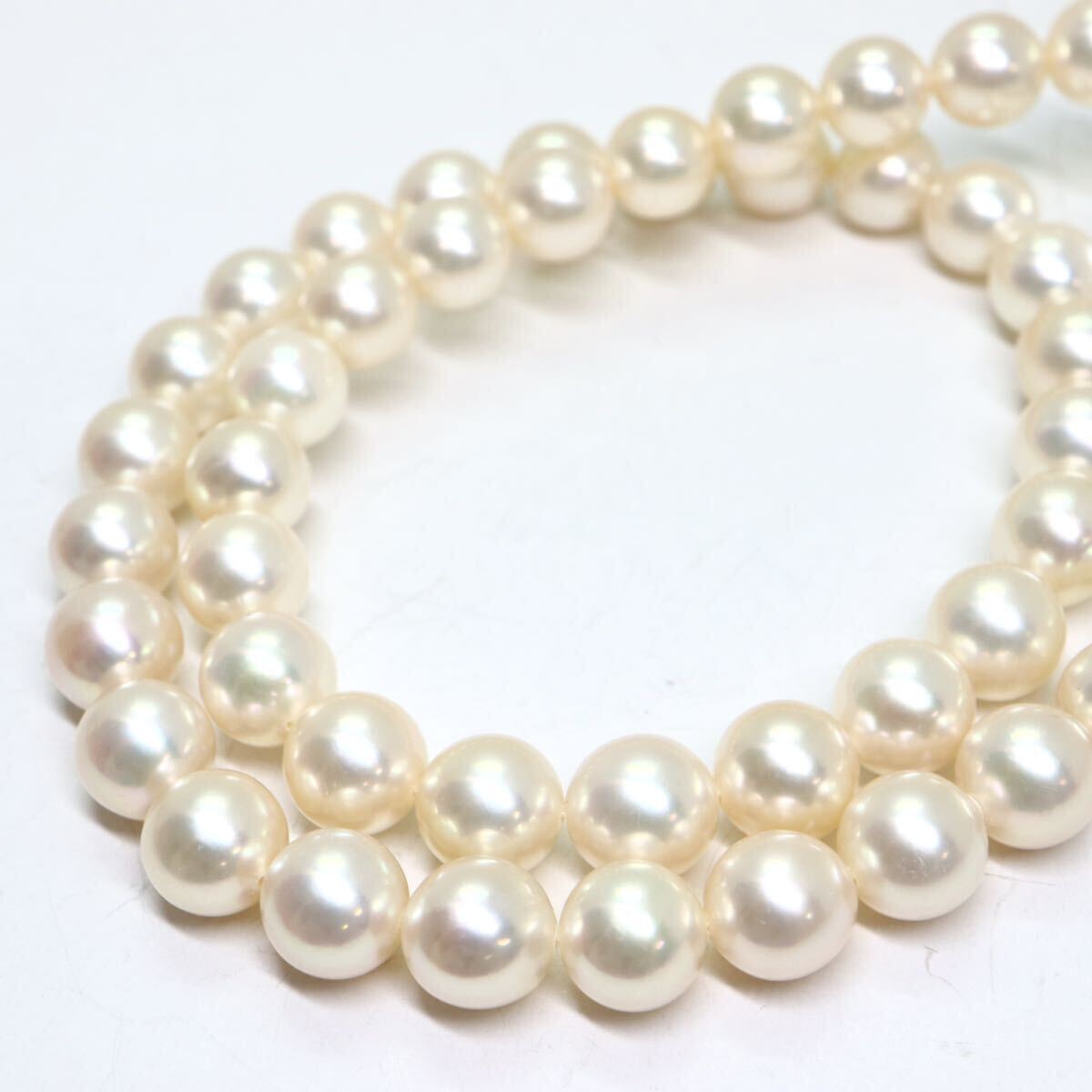 TASAKI(田崎真珠)《アコヤ本真珠ネックレス》A 約8.0-8.5mm珠 42.1g 約42cm pearl necklace ジュエリー jewelry ED0/ED0の画像4