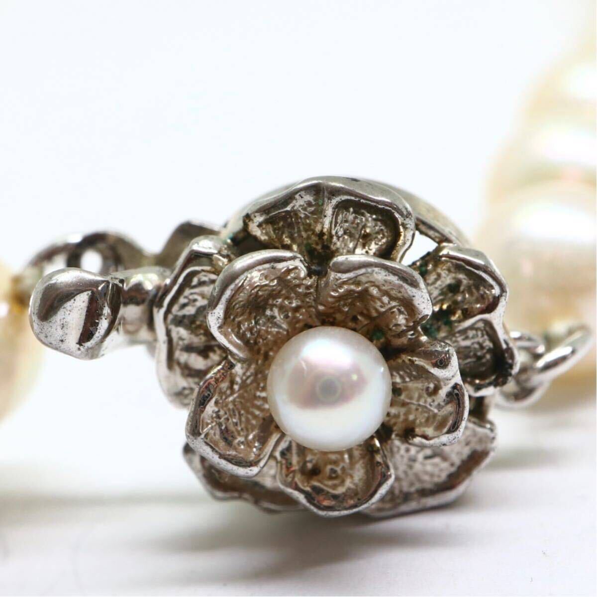 《アコヤ本真珠ネックレス》A 約6.5-7.0mm珠 28.5g 約41.5cm pearl necklace ジュエリー jewelry DA0/DA0の画像6