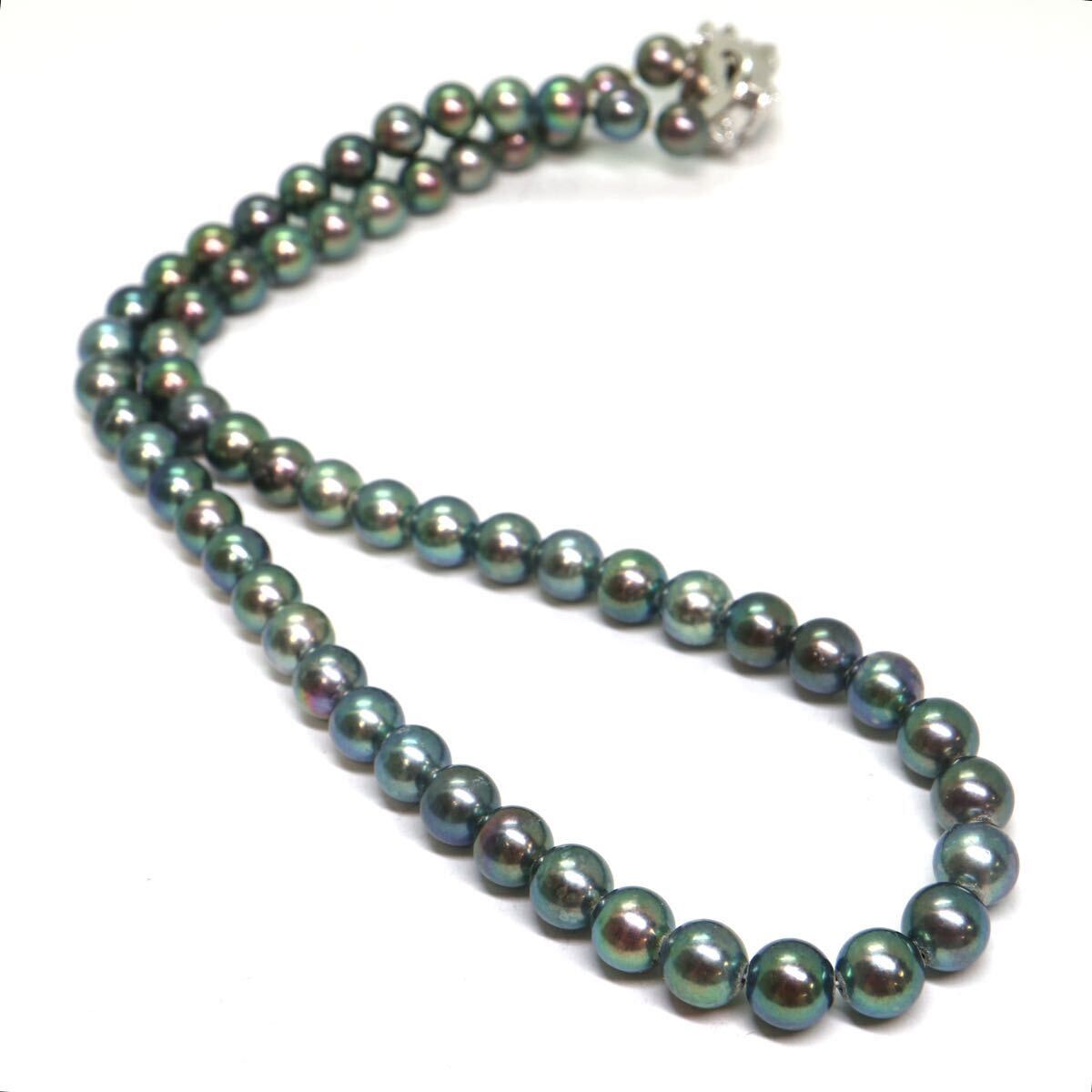 《アコヤ本真珠ネックレス》A 約6.5-7.0mm珠 29.9g 約42cm pearl necklace ジュエリー jewelry DA0/DA5の画像5