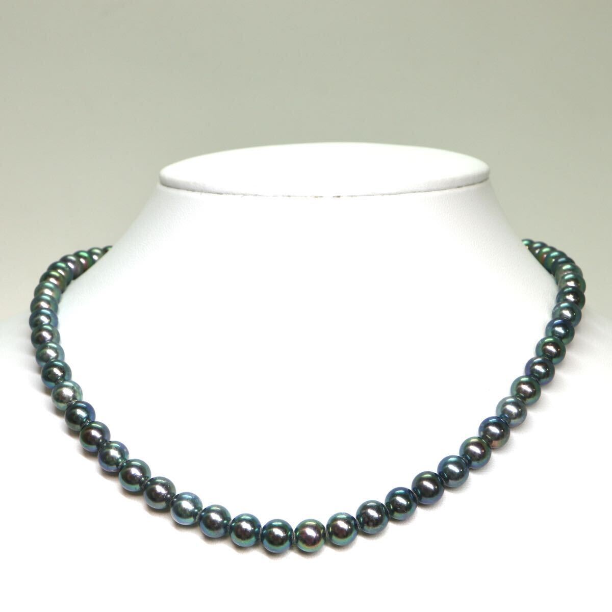 《アコヤ本真珠ネックレス》A 約6.5-7.0mm珠 29.9g 約42cm pearl necklace ジュエリー jewelry DA0/DA5の画像2