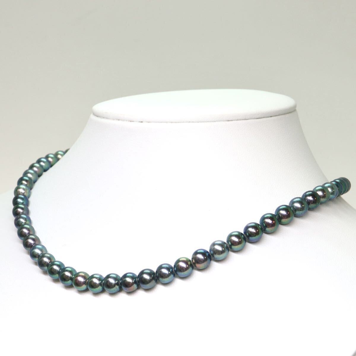《アコヤ本真珠ネックレス》A 約6.5-7.0mm珠 29.9g 約42cm pearl necklace ジュエリー jewelry DA0/DA5の画像3