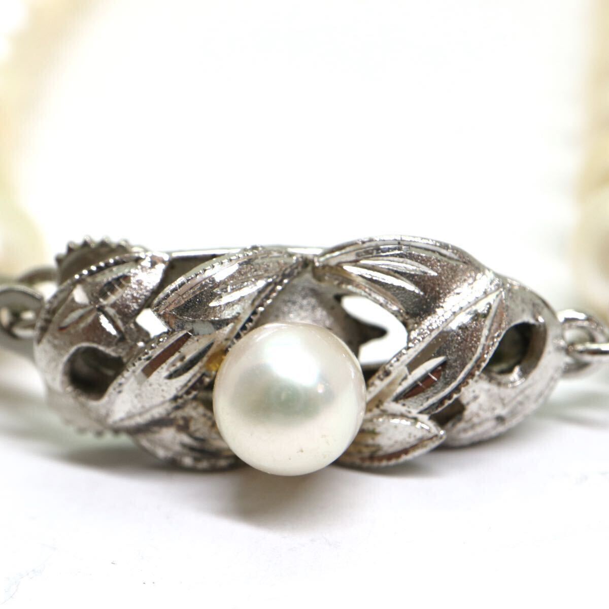 《アコヤ本真珠ネックレス》A 約6.0-6.5mm珠 22.0g 約39cm pearl necklace ジュエリー jewelry DB0/DBの画像6