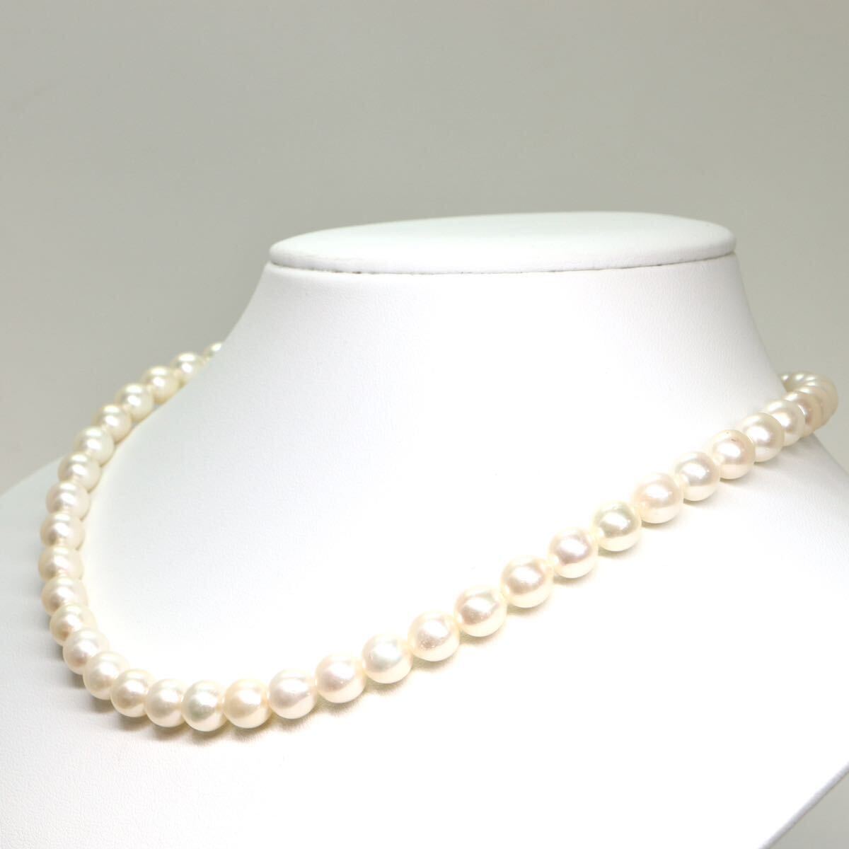 《アコヤ本真珠ネックレス》A 約7.5-8.0mm珠 37.6g 約42cm pearl necklace ジュエリー jewelry DC0/DC0の画像3