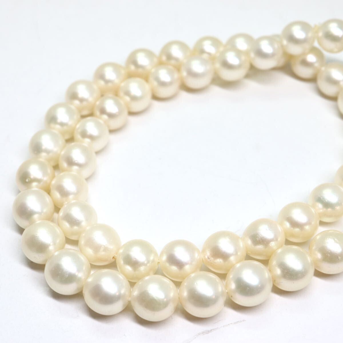 《アコヤ本真珠ネックレス》A 約7.5-8.0mm珠 37.6g 約42cm pearl necklace ジュエリー jewelry DC0/DC0の画像4
