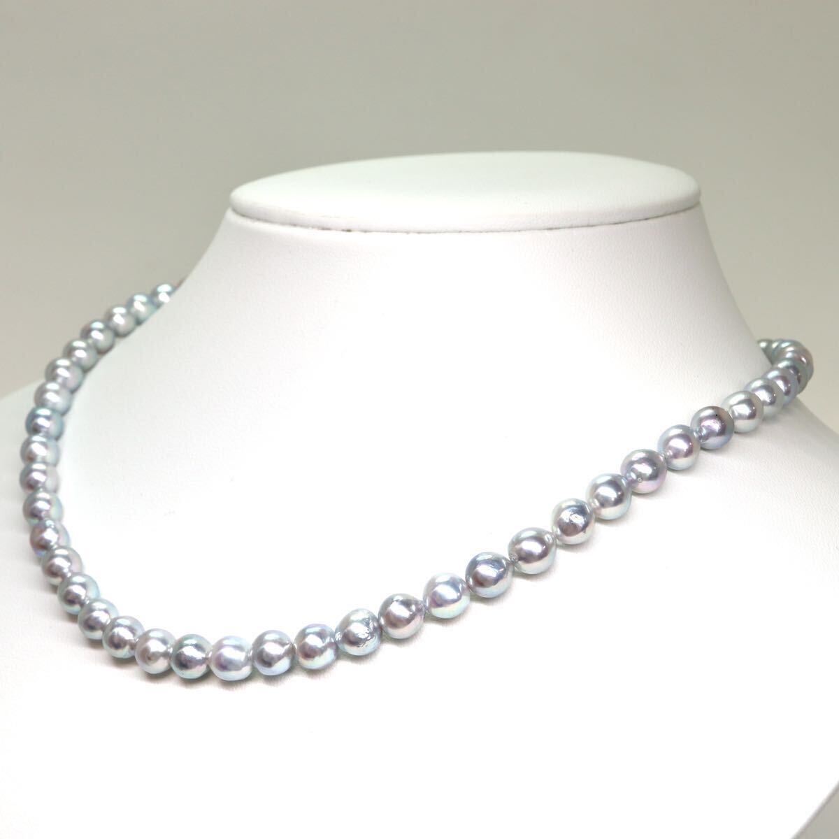 テリ良し!!《アコヤ本真珠ネックレス》A 約6.5-7.0mm珠 28.0g 約43cm pearl necklace ジュエリー jewelry CE0/CE0の画像3