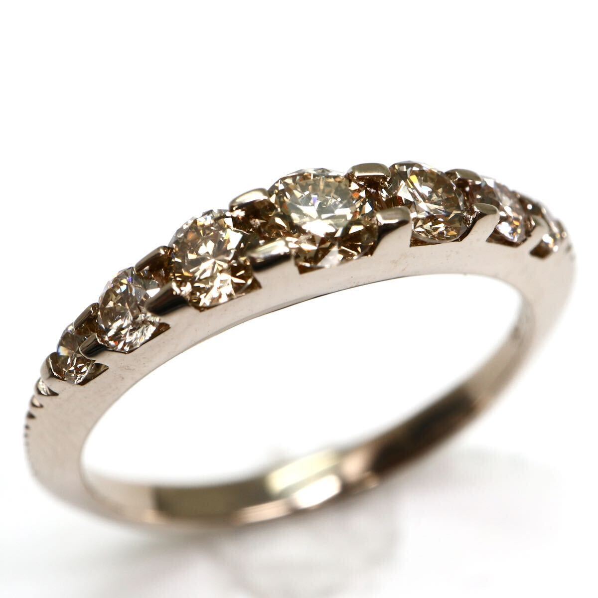 豪華!!KASHIKEY(カシケイ)《K18天然ブラウンダイヤモンドリング》 A 約2.8g 約11号 0.55ct ring 指輪 diamond jewelry ジュエリー EG1/EH1の画像1