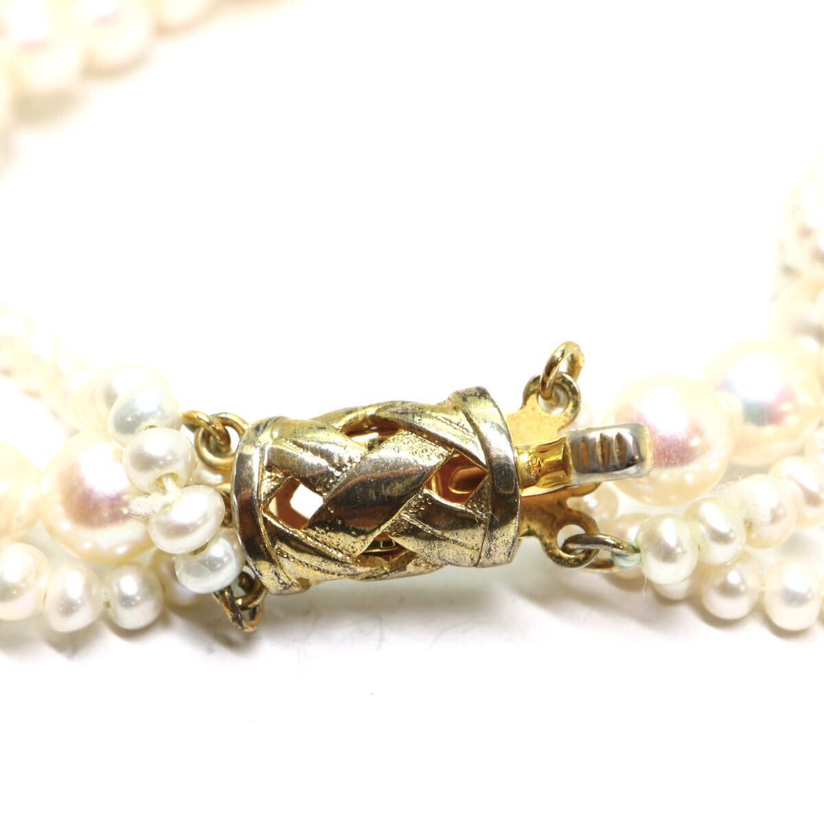 《本真珠ネックレス》M 45.9g 約45.5cm pearl necklace ジュエリー jewelry DA5/DC0