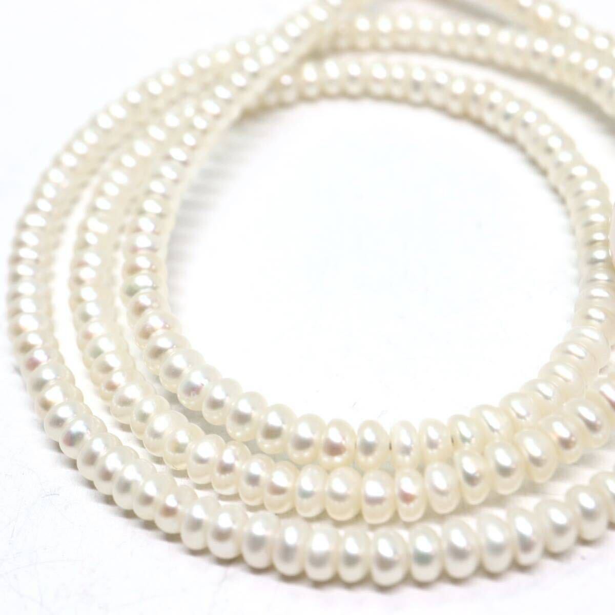 《K18 本真珠ネックレス》M 7.5g 約43cm pearl necklace ジュエリー jewelry DC0/DD0_画像5