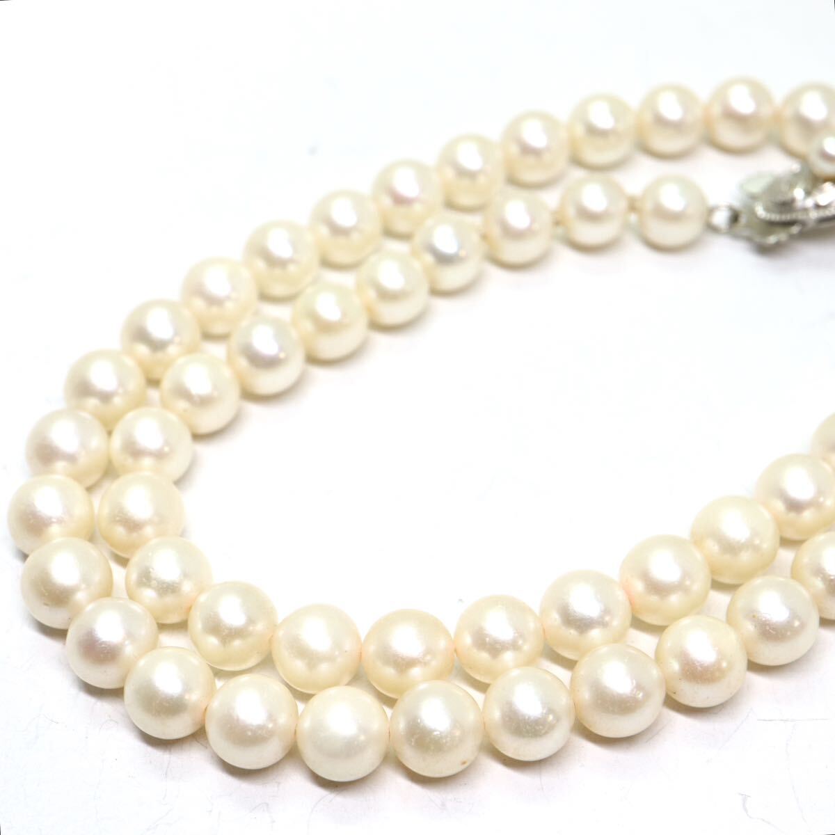 《アコヤ本真珠ネックレス》M 約6.0-6.5mm珠 20.8g 約38cm pearl necklace ジュエリー jewelry DC0/DC0