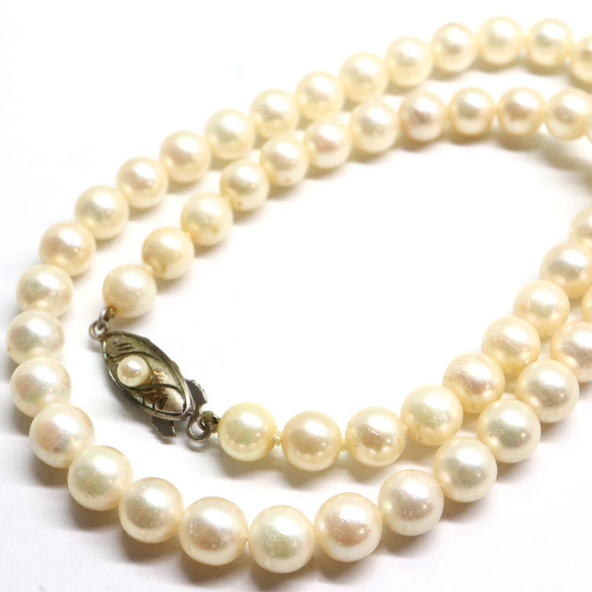 《アコヤ本真珠ネックレス》M 約6.0-6.5mm珠 20.9g 約37.5cm pearl necklace ジュエリー jewelry DB0/DB0