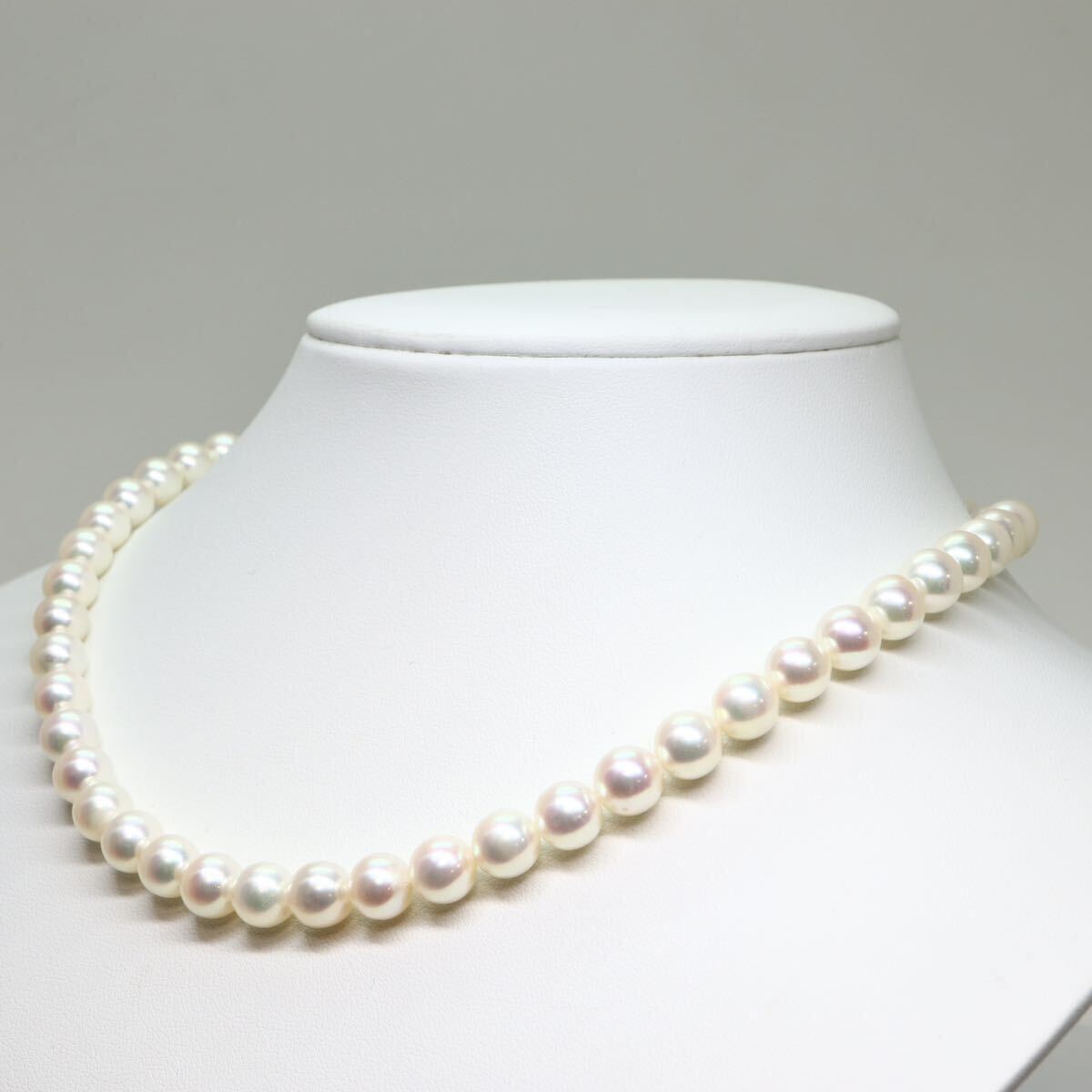 良質!!NINA RICCI(ニナリッチ)《アコヤ本真珠ネックレス》M 約7.5-8.0mm珠 38.0g 約42.5cm pearl necklace ジュエリー jewelry EF0/EF0の画像3