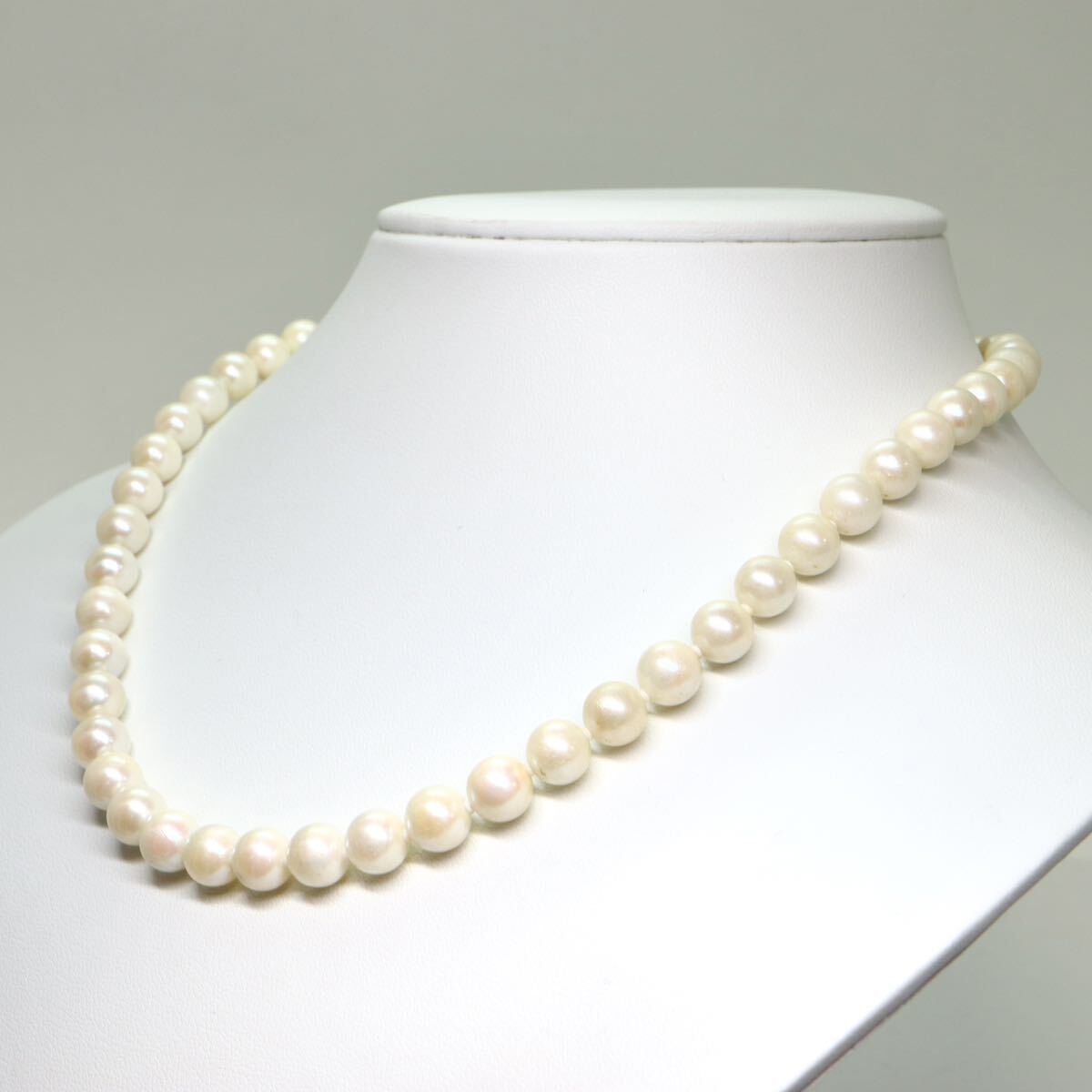 《アコヤ本真珠ネックレス》M 37.4g 約7.5-8.0mm珠 約43.5cm pearl necklace ジュエリー jewelry DC0/DC0の画像3