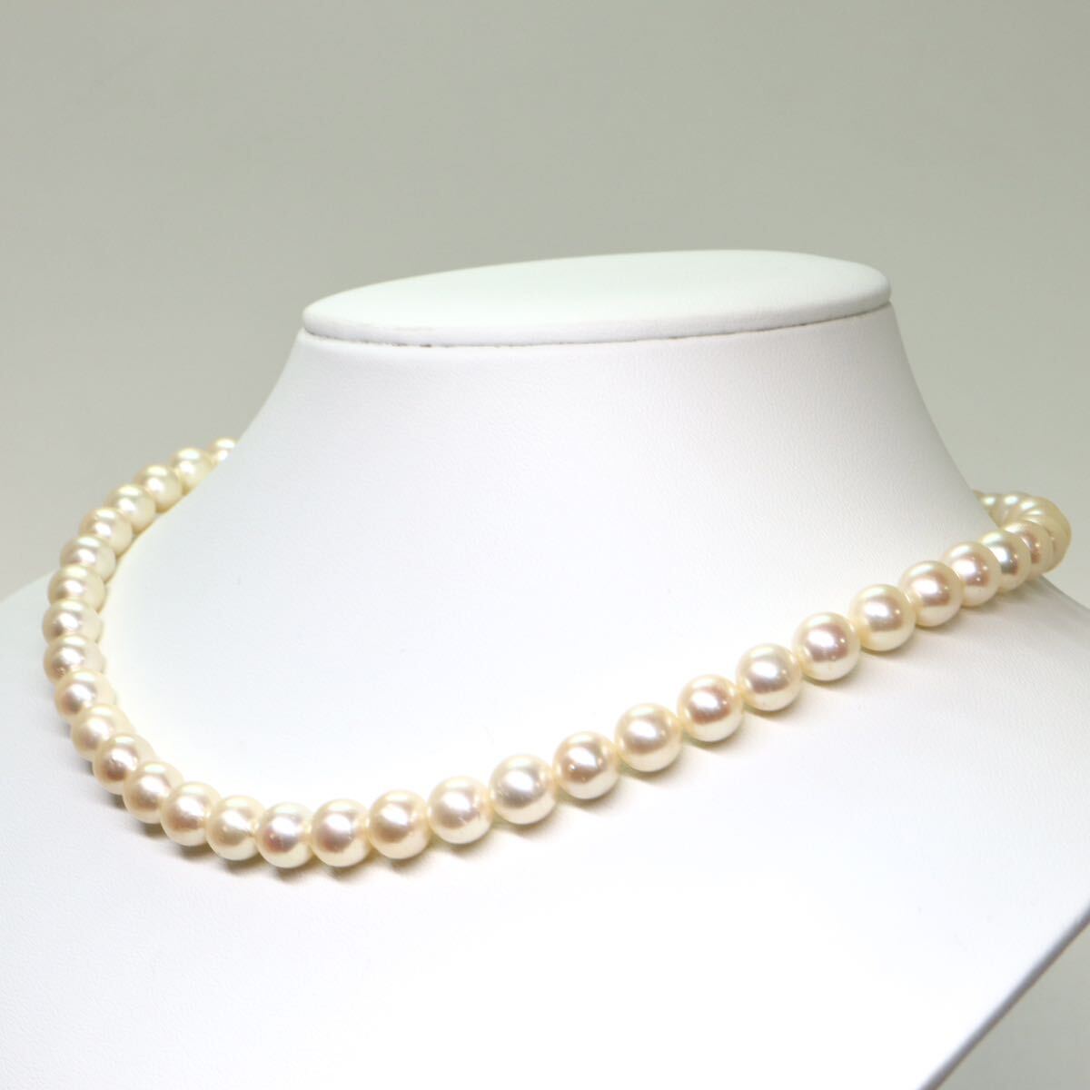 《アコヤ本真珠ネックレス》M 40.3g 約8.0-8.5mm珠 約42.5cm pearl necklace ジュエリー jewelry DB0/DD0_画像3