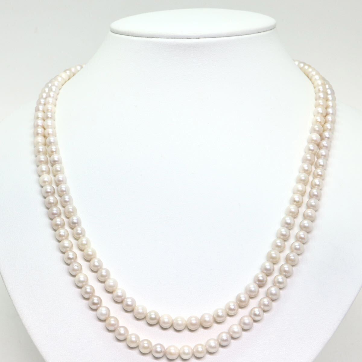 《アコヤ本真珠ロングネックレス》M 51.5g 約5.5-6.0mm珠 約105.5cm pearl necklace ジュエリー jewelry DC0/DC0_画像3