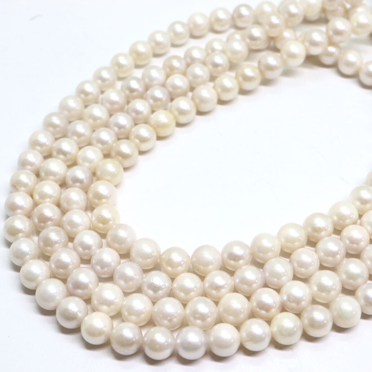 《アコヤ本真珠ロングネックレス》M 51.5g 約5.5-6.0mm珠 約105.5cm pearl necklace ジュエリー jewelry DC0/DC0_画像5