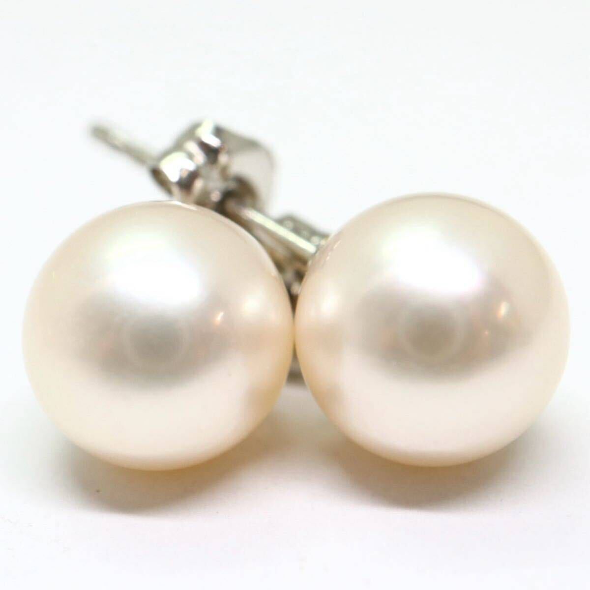 《K14WG/Pt900 アコヤ本真珠 イヤリング5点おまとめ》M 7.8g 6.5-7.8mm珠 パール pearl ジュエリー earring pierce jewelry DI2_画像6
