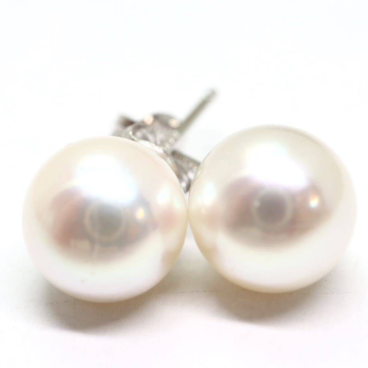 《K14WG/Pt900 アコヤ本真珠 イヤリング5点おまとめ》M 7.8g 6.5-7.8mm珠 パール pearl ジュエリー earring pierce jewelry DI2