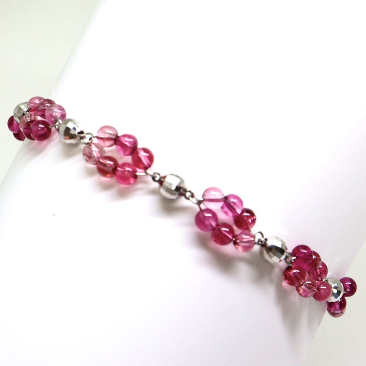 《K18WG 天然ピンクトルマリンネックレス》M 約18.4g 約61.5cm tourmaline pink necklace ジュエリー jewelry EA5☆の画像6