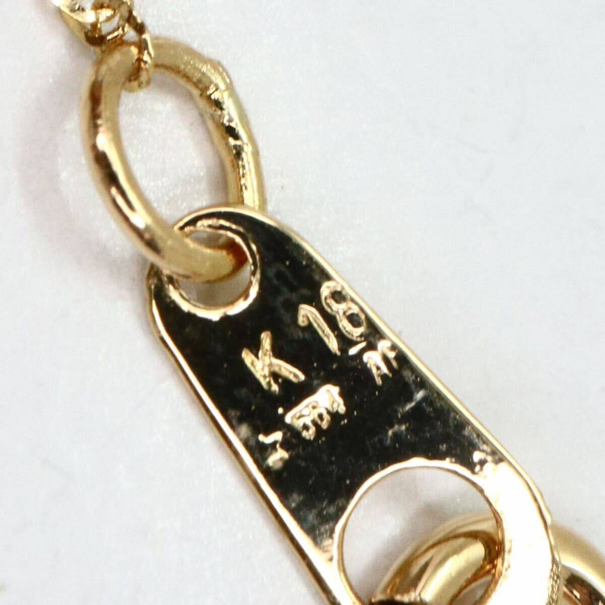《K18天然ダイヤモンドハートモチーフネックレス》M 約1.3g 約40cm 0.03ct diamond heart necklace ジュエリー jewelry EA2/EA2_画像8