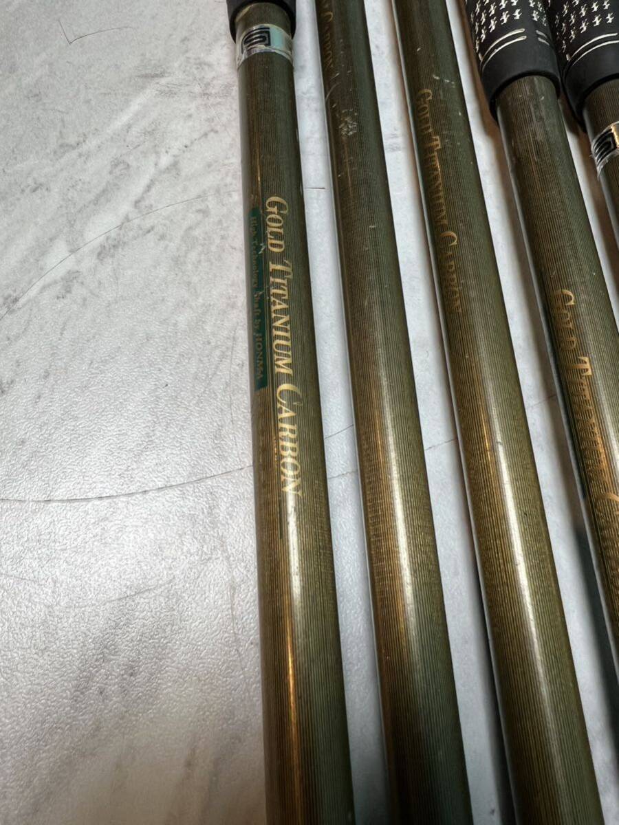 超希少 K24刻印 純金使用 HONMA LB-606 ホンマ 金メダル＆K24リング アイアンセット 5〜10番 6本 金モグラ ゴルフクラブの画像8