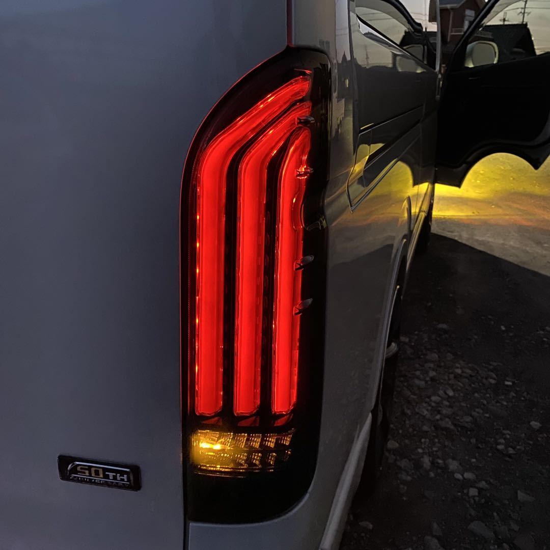 ハイエース テールランプ テールライト LED シーケンシャルウインカー 寒冷地仕様対応 200系 ハイエース スモーク の画像7