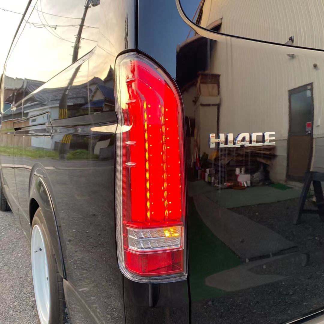  Hiace tail lamp tail light LED sequential turn signal cold weather model correspondence 200 series Hiace clear 