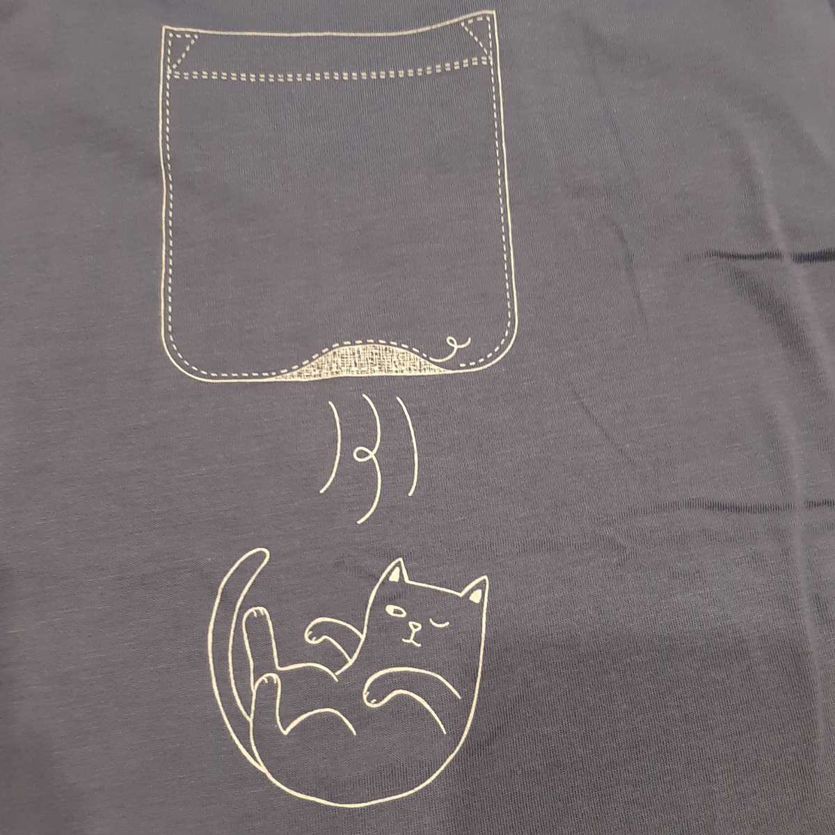 新品【Mサイズ】Keith Valler レディース 半袖Tシャツ ビッグサイズ ロングTシャツ トップス ゆったり 大きいサイズ 猫 紫 送料無料_画像6