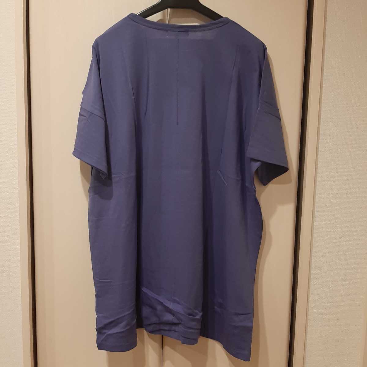 新品【Mサイズ】Keith Valler レディース 半袖Tシャツ ビッグサイズ ロングTシャツ トップス ゆったり 大きいサイズ 猫 紫 送料無料_画像2
