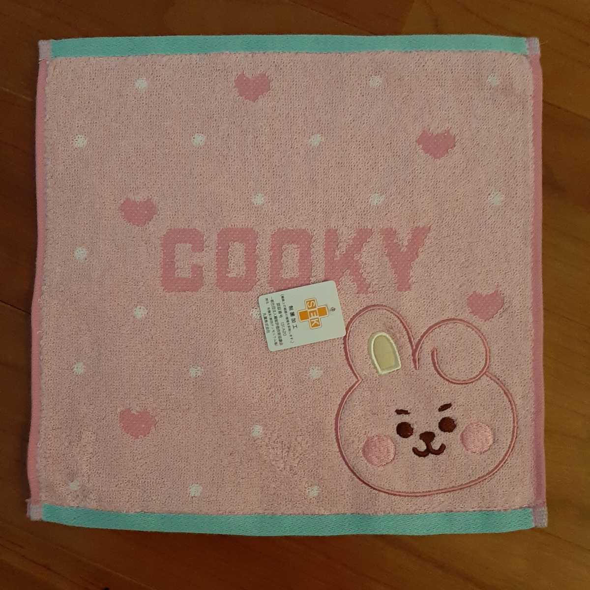 【BT21 COOKY】4枚セット 新品 丸眞 ミニタオル＆ハンドタオル ジョングク BTS クッキー ベビー フェイス ハンカチタオル 送料無料匿名配送の画像3