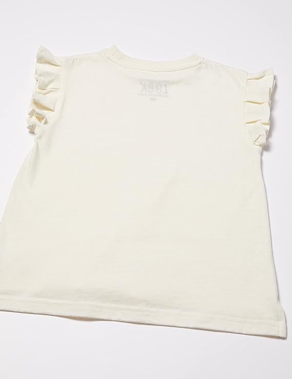 【110cm】 LOOK by BEAMS mini フリル Tシャツ カットソー ノースリーブ 夏物 白 ルック バイ ビームスミニ 女の子 送料無料 匿名配送_画像3