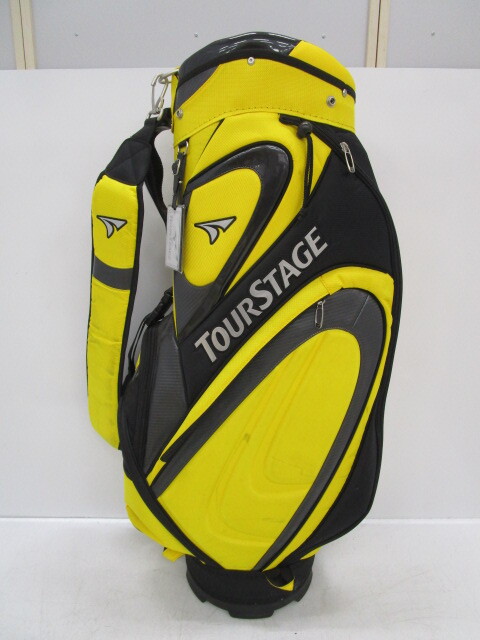 H0430-11Y/ [ прямой получение возможность ]TOUR STAGE Tour Stage Golf сумка caddy bag с капюшоном . желтый × черный 